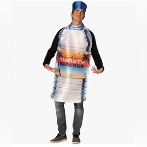 Rasta Imposta Thirsty Beaches bottle water adult costume. One size. NWT